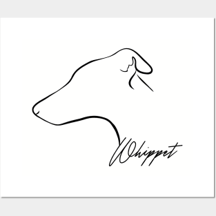 Whippet profile dog lover Posters and Art